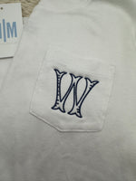 White Monogram Pocket Tee