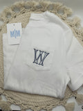 White Monogram Pocket Tee