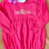 Hot Pink Embroidered Bubble Sweatshirt