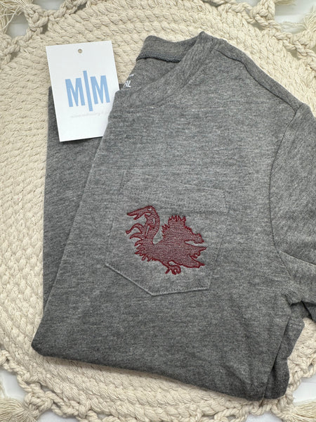 Gamcocks Grey Pocket Tee