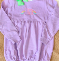 Lilac Embroidered Bubble Sweatshirt