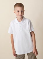 White Short Sleeve Polo