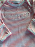 Pink & White Stripe Baby Gown